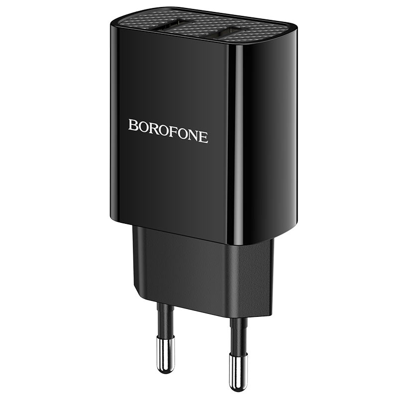 фото Сетевое зарядное устройство borofone ba53a powerway 2xusb, 2.1а черный