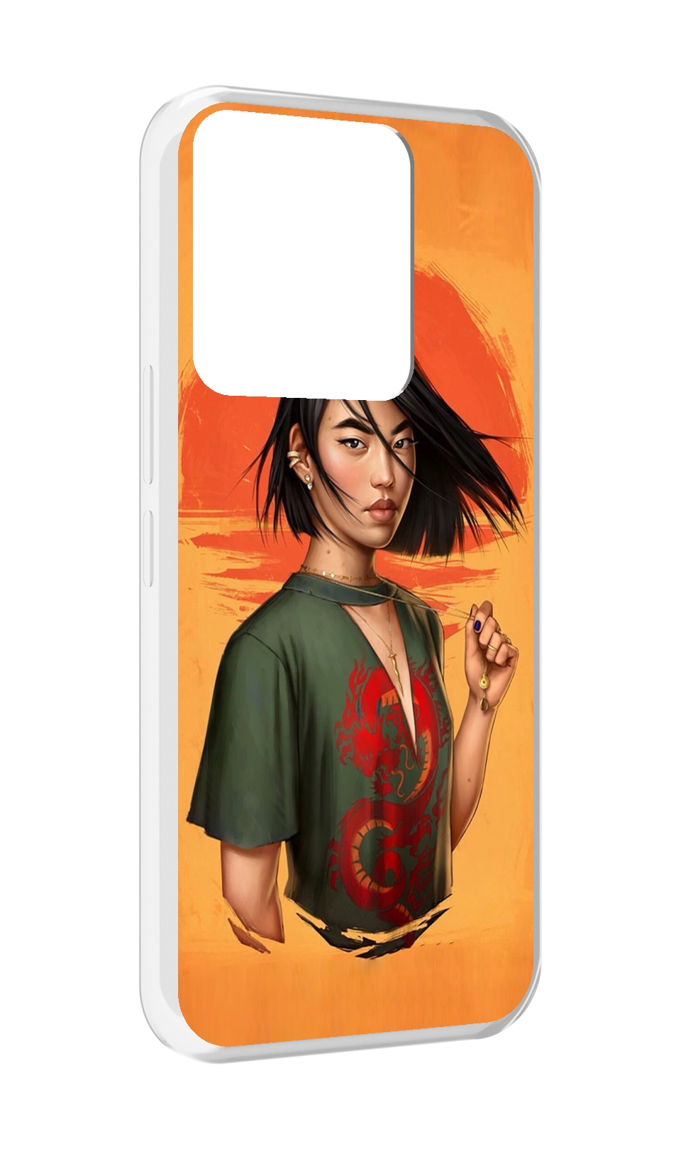 

Чехол MyPads девушка-в-оранжевом-фоне женский для Tecno Spark Go 2022 / Tecno Spark 8C, Прозрачный, Tocco