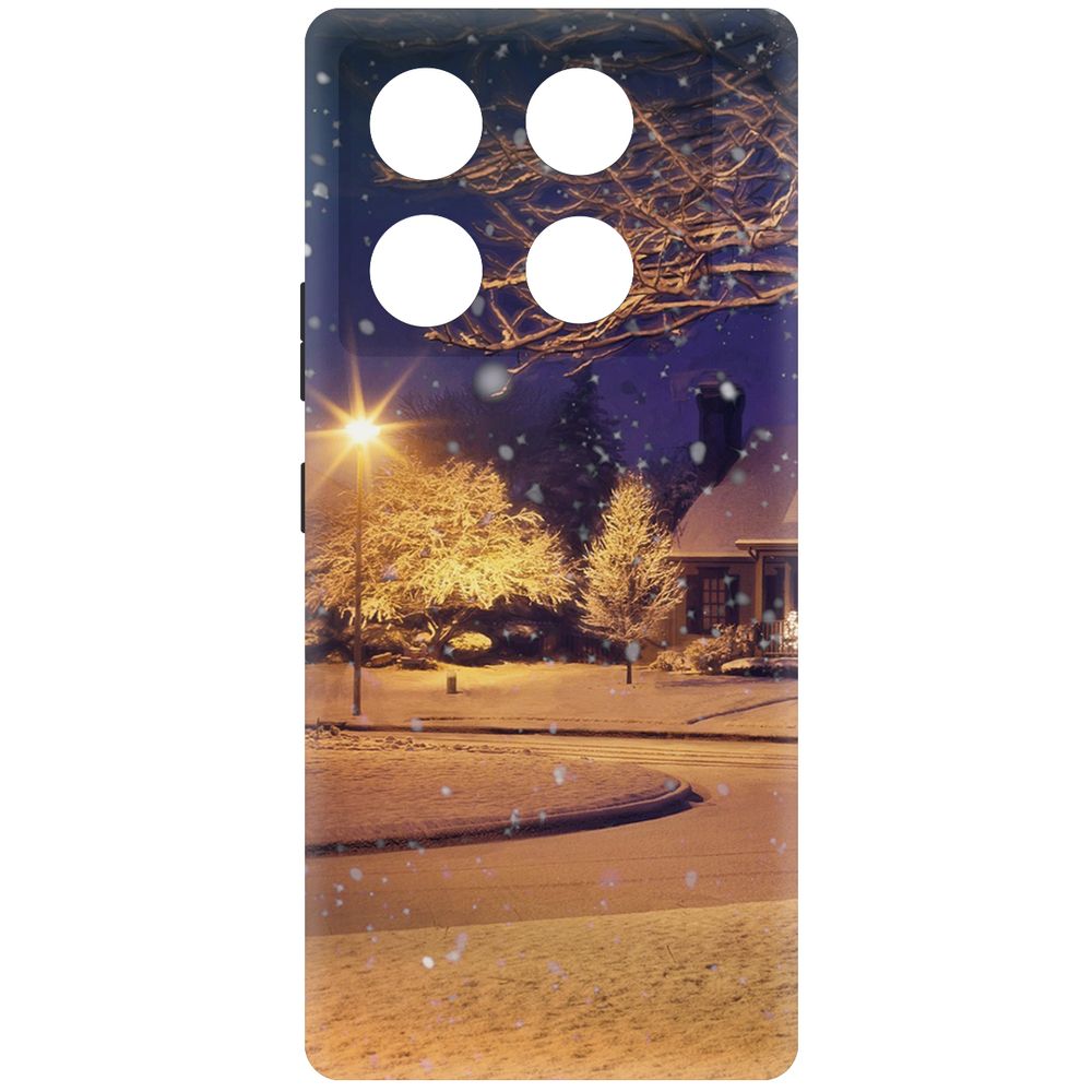 

Чехол-накладка Krutoff Soft Case Зимняя сказка для INFINIX GT 20 Pro черный