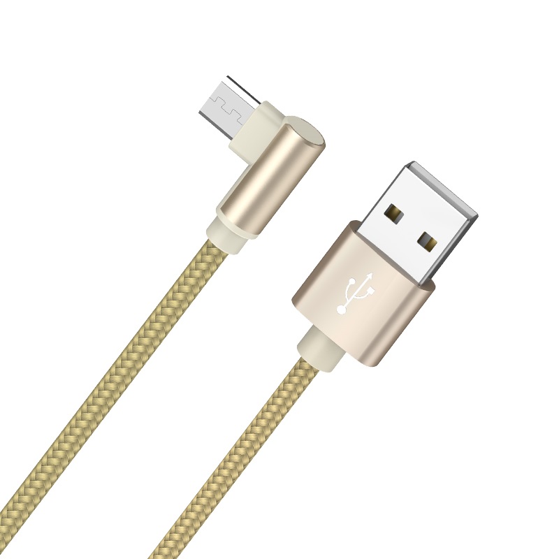 

Дата-кабель Borofone BX26 USB - Micro USB нейлон 2.4A 1 м, Gold