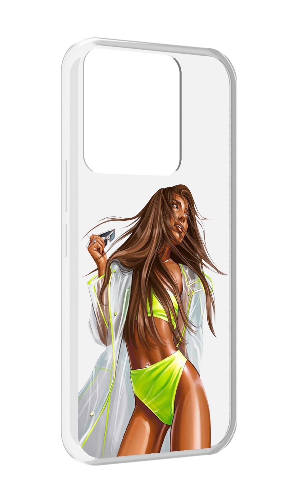 

Чехол MyPads девушка-модель-мулатка для Tecno Spark Go 2022 / Tecno Spark 8C, Прозрачный, Tocco
