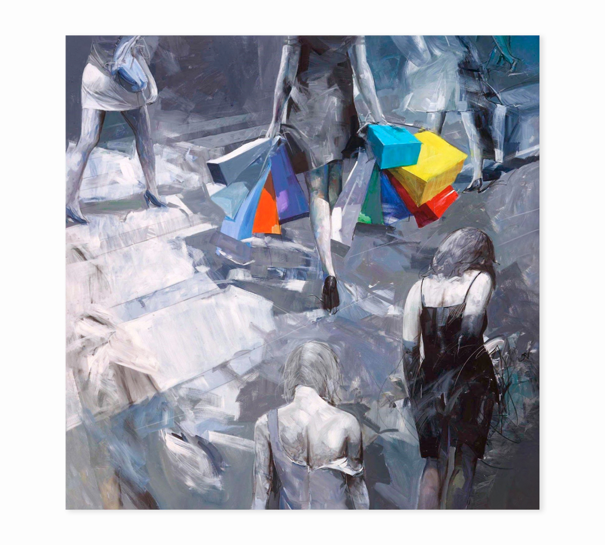 

Картина интерьерная на холсте Poly Print Art Шоппинг 50х50 см.
