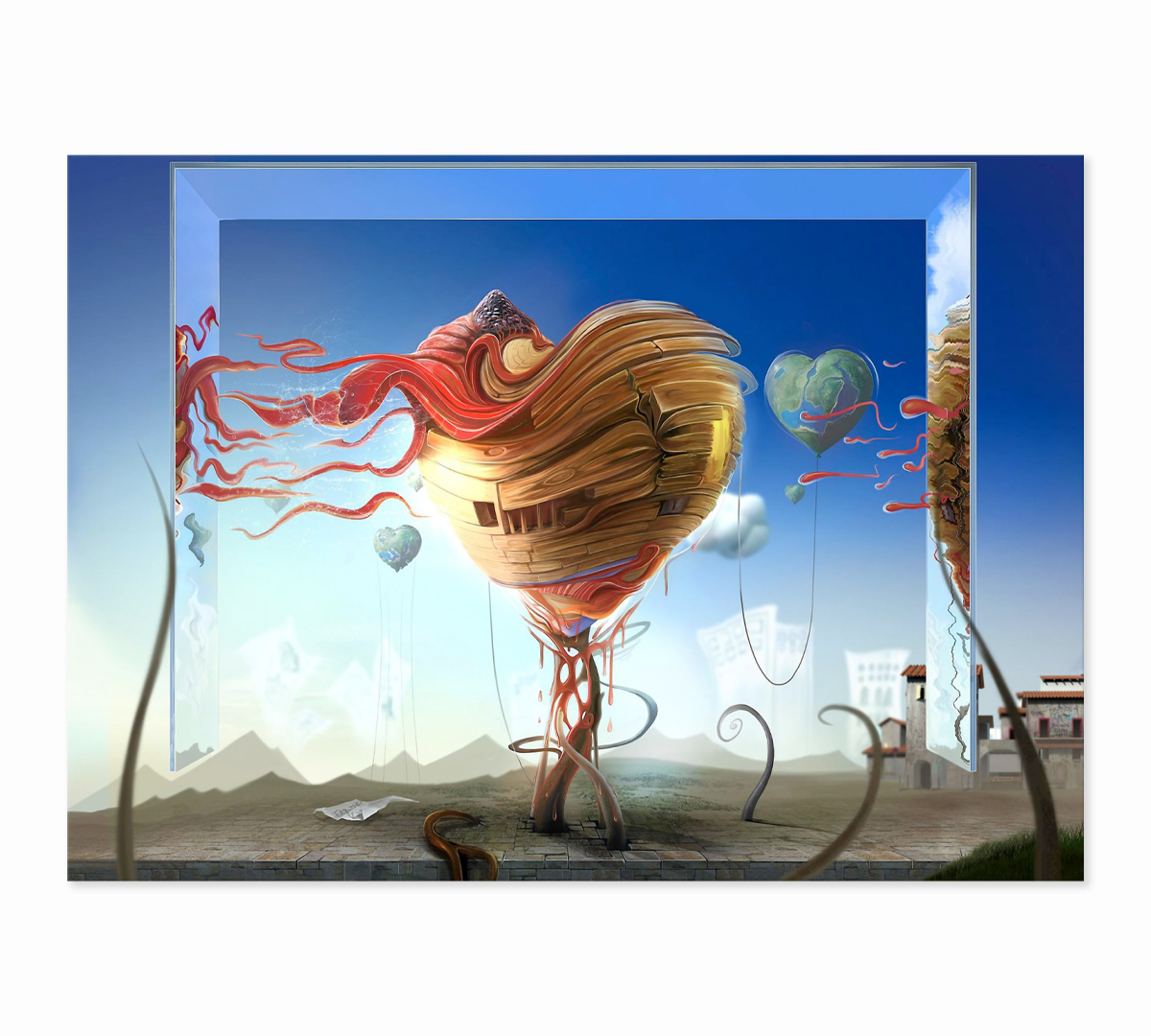 

Картина интерьерная на холсте Poly Print Art Сердце 70х50 см.