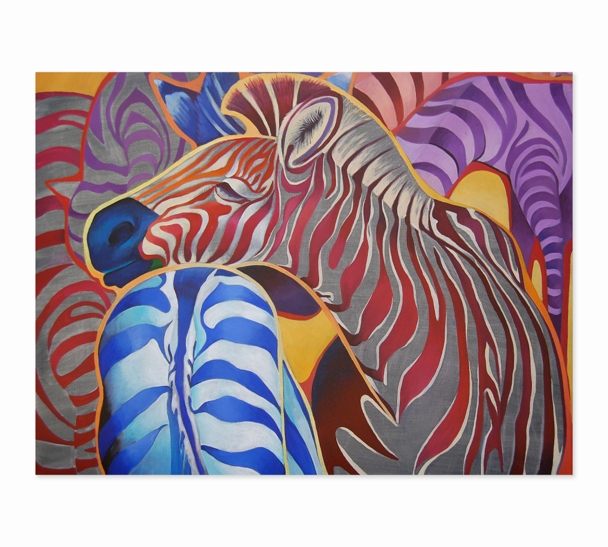 

Картина интерьерная на холсте Poly Print Art Зебры 2 60х40 см.