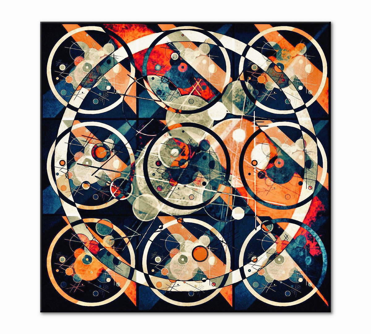 

Картина интерьерная на холсте Poly Print Art В стиле Кандинского 1 60х60 см.