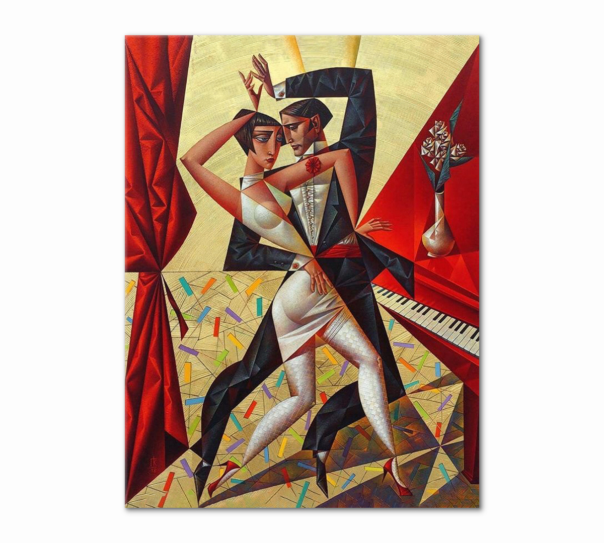

Картина интерьерная на холсте Poly Print Art Треугольное танго 80х60 см.