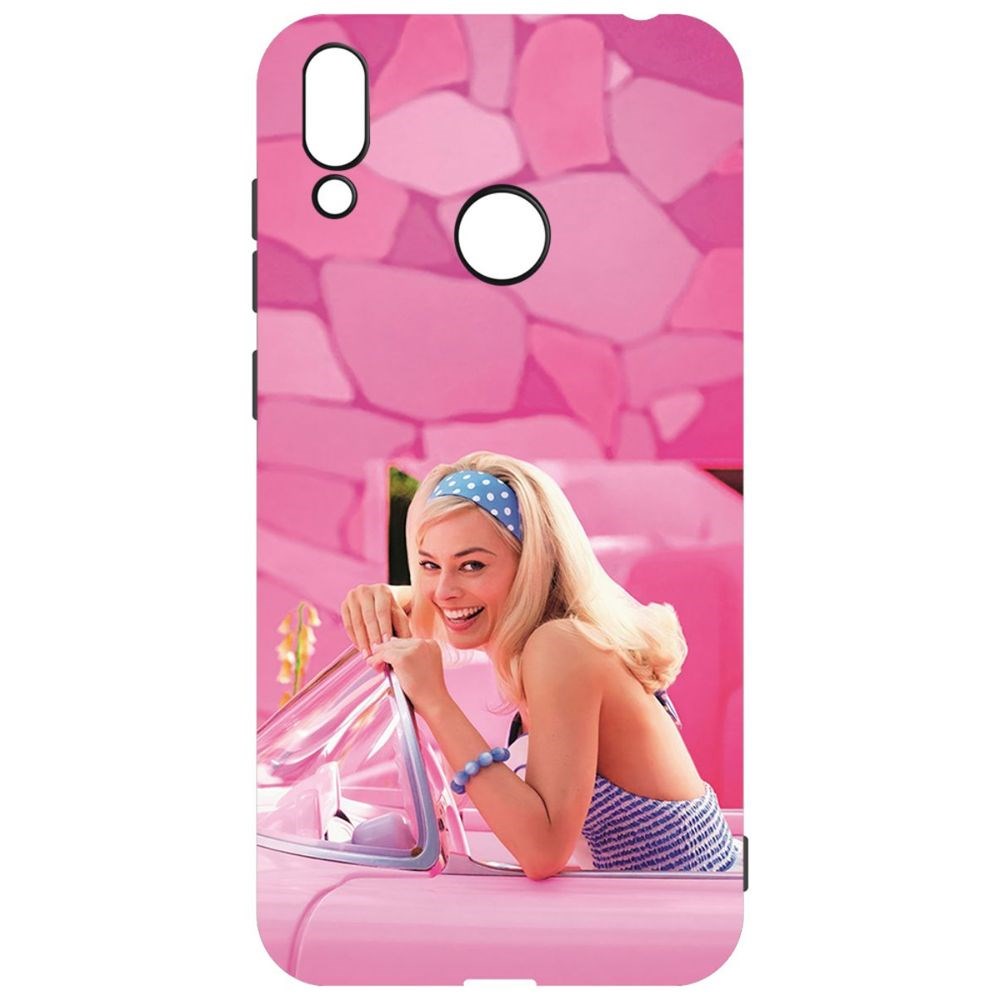 Чехол-накладка Krutoff Soft Case Барби в розовом для Huawei Y7 (2019) черный