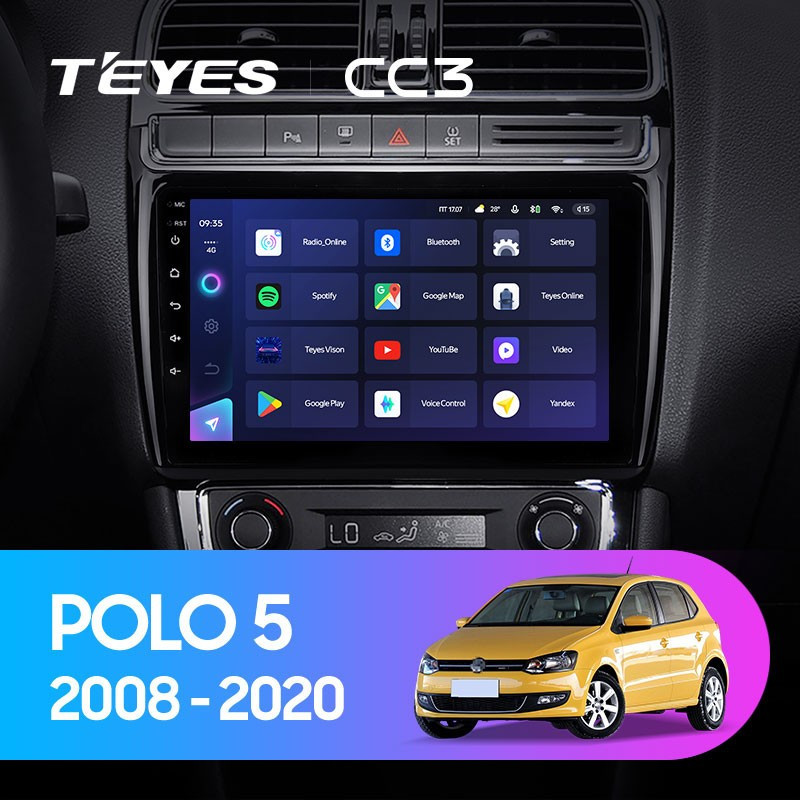 Штатная магнитола Teyes CC3 432 Volkswagen Polo 5 2008-2020 3610000₽