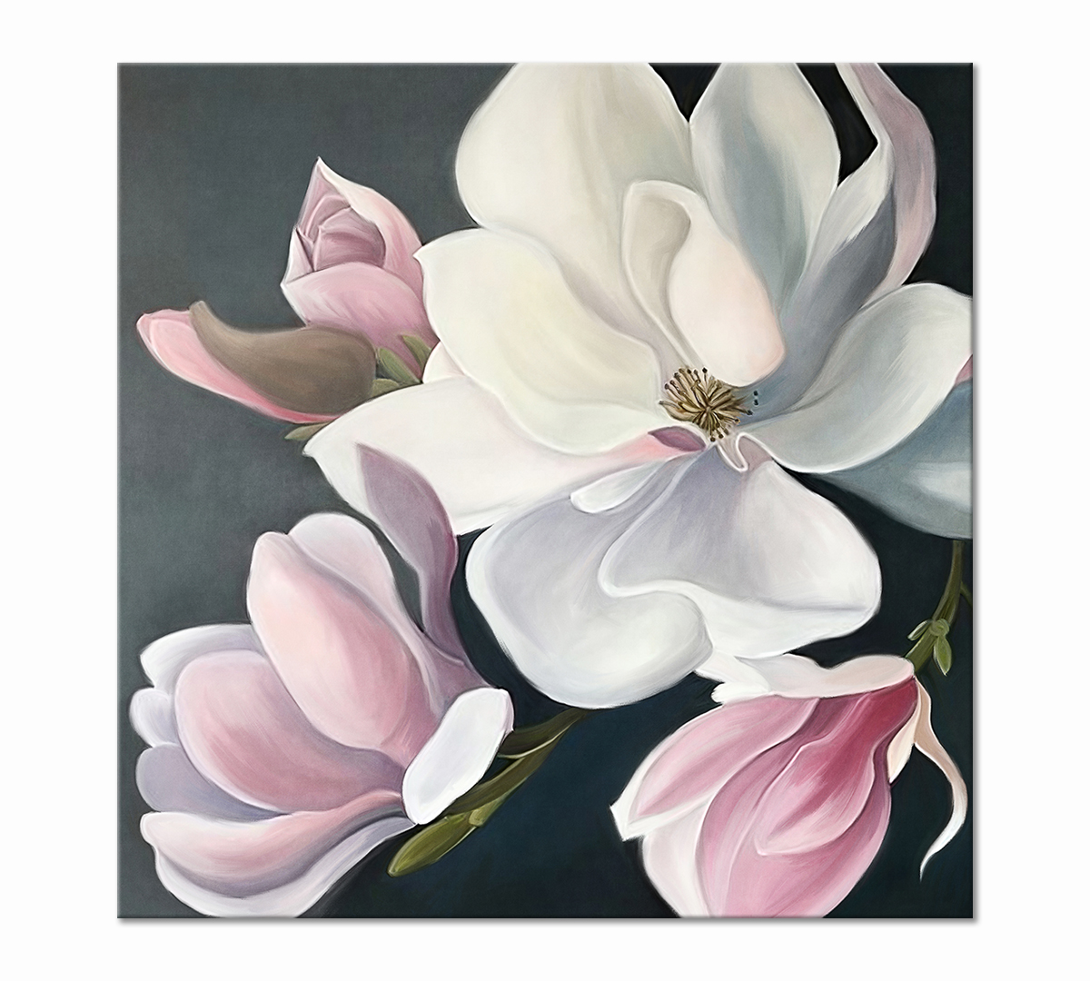

Картина интерьерная на холсте Poly Print Art Нежная магнолия 60х60 см.