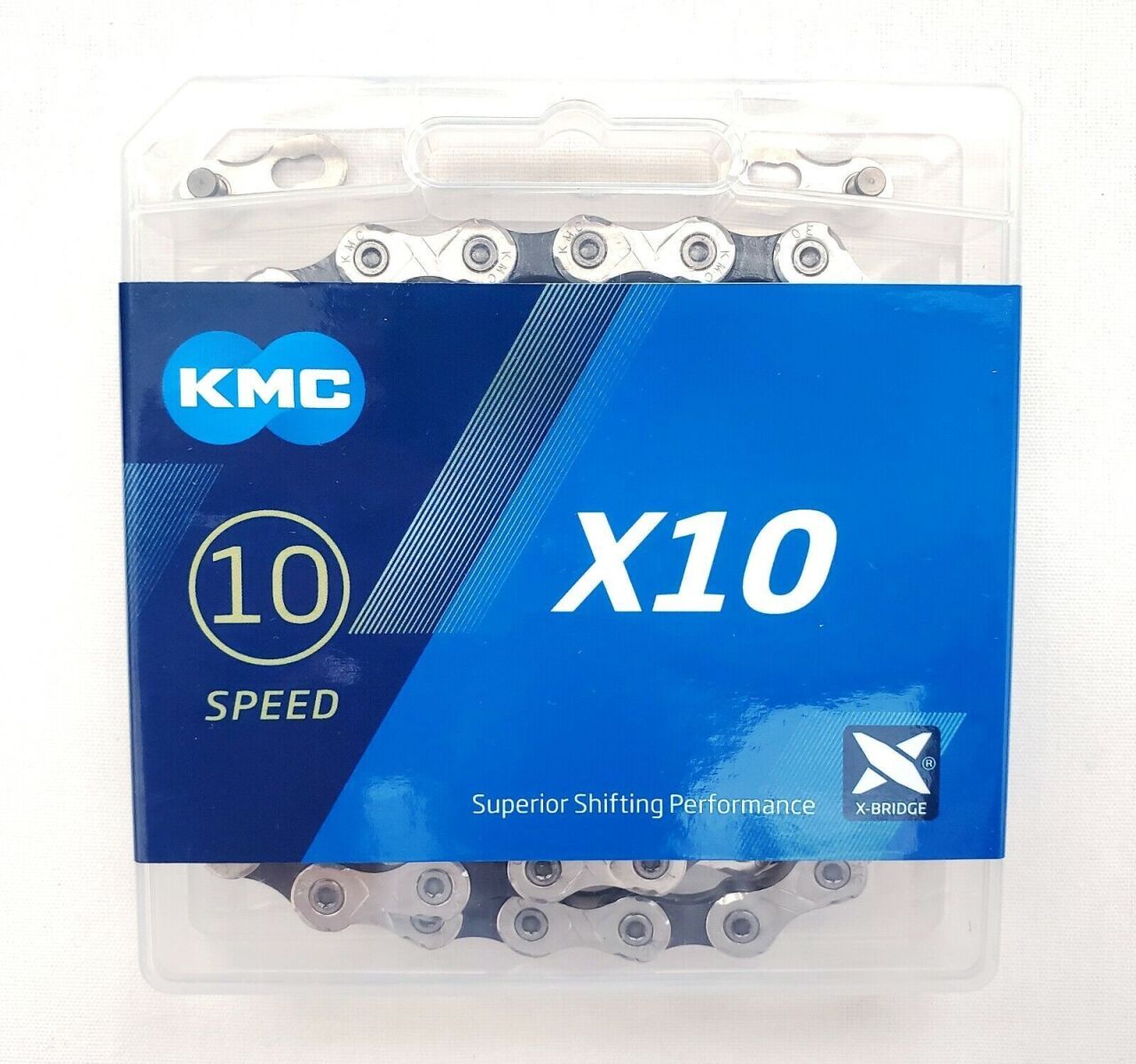 

Цепь KMC X10, 10 ск. 114 звеньев Серебристый, Чёрный, X10