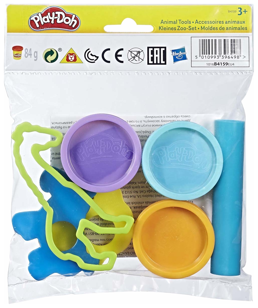 

Тесто для лепки Play-Doh Зоопарк мини с формочками голубой