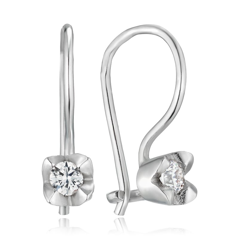 

Серьги из серебра с фианитом ЮВЕЛИР КАРАТ 2123138/9, 2123138/9