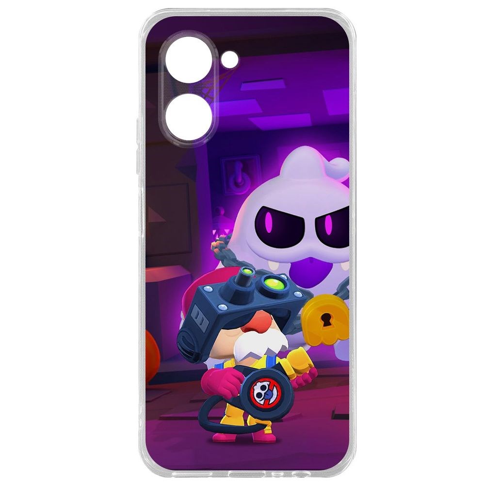 

Чехол Brawl Stars-Охотник за Скуиками Гэйл для Realme C33, Прозрачный