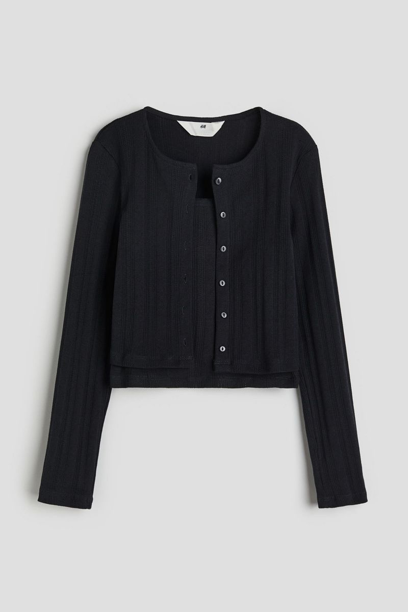 

Кардиган детский H&M 1217390, черный, 170, 1217390