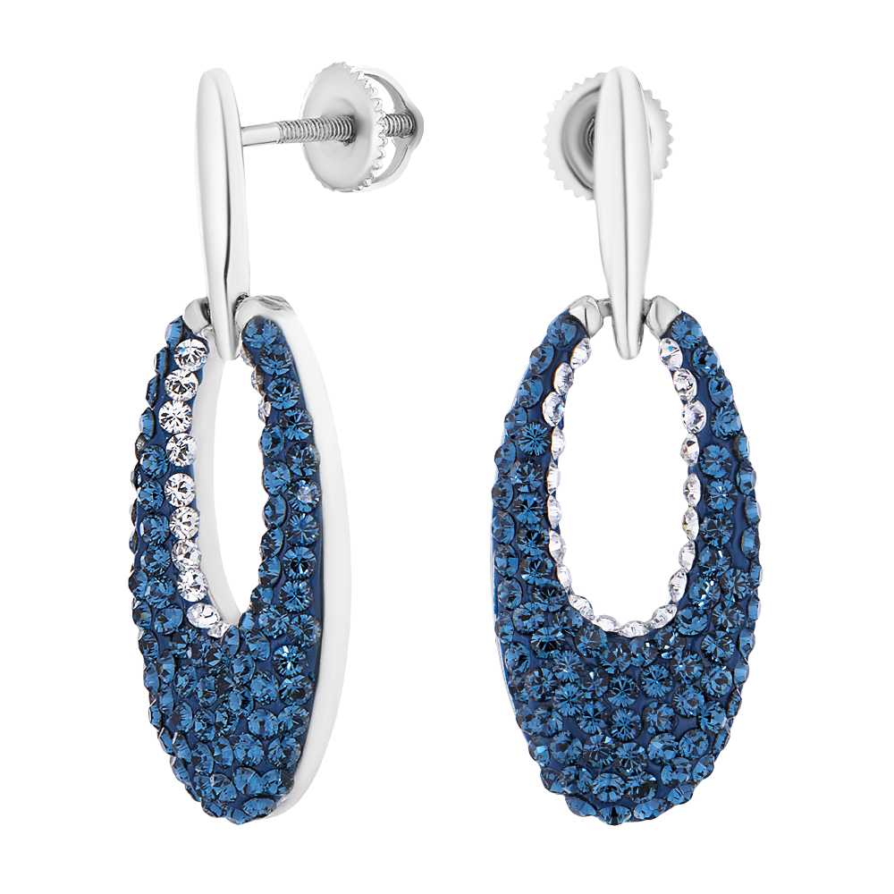 

Серьги из серебра ЮВЕЛИР КАРАТ с кристаллами Swarovski 0977C022801, 0977C022801