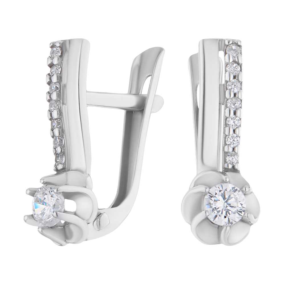 

Серьги из серебра ЮВЕЛИР КАРАТ с фианитами 2127574/9, 2127574/9