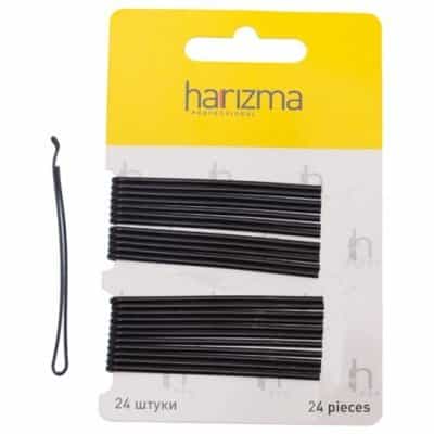 

Невидимки Harizma 70 мм прямые с укороченной верхней частью 24 шт черные h10540-15