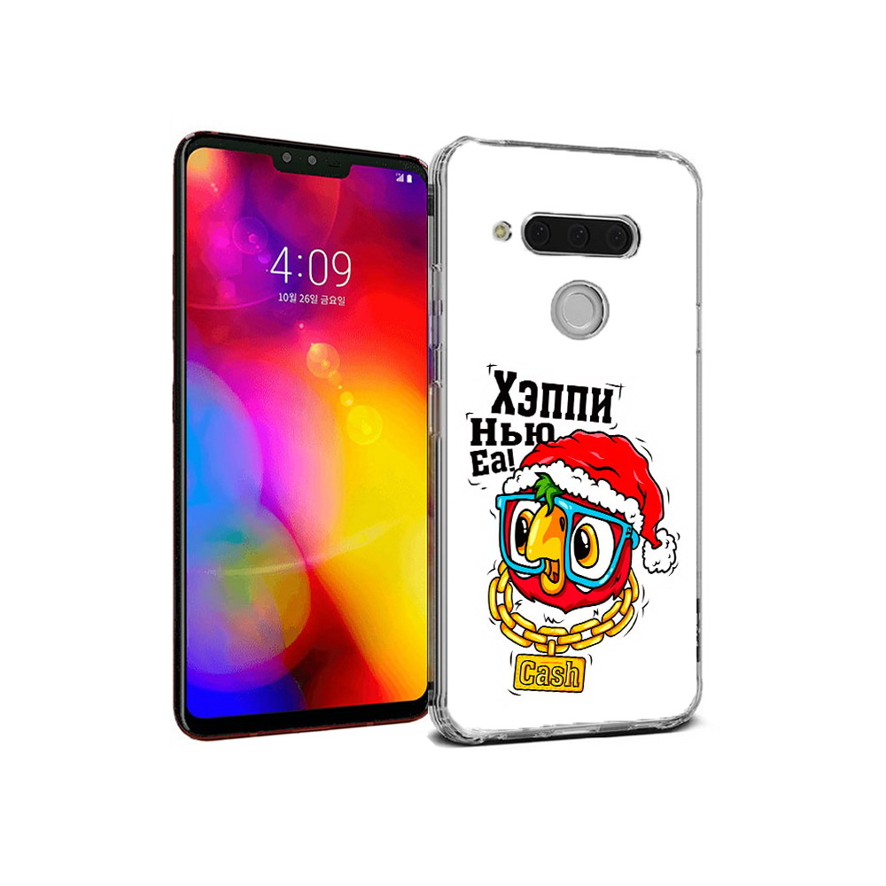 

Чехол MyPads Tocco для LG V40 ThinQ Хэппи нью еа (PT121590.74.196), Прозрачный, Tocco