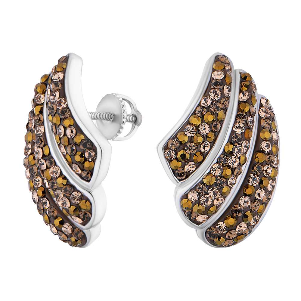 

Серьги-пусеты из серебра с swarovski ЮВЕЛИР КАРАТ 0211C03017, 0211C03017