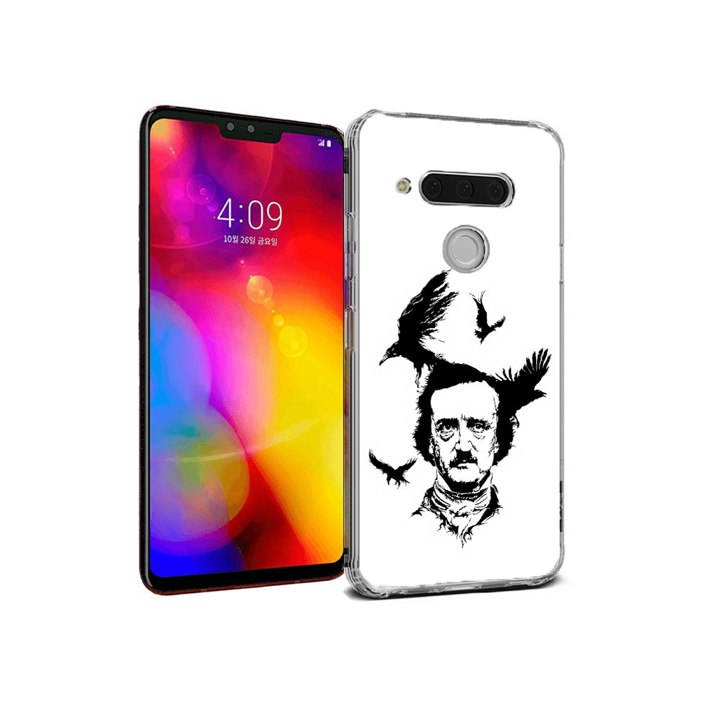 

Чехол MyPads Tocco для LG V40 ThinQ Эдгар Аллан черно белый (PT121590.74.204), Прозрачный, Tocco