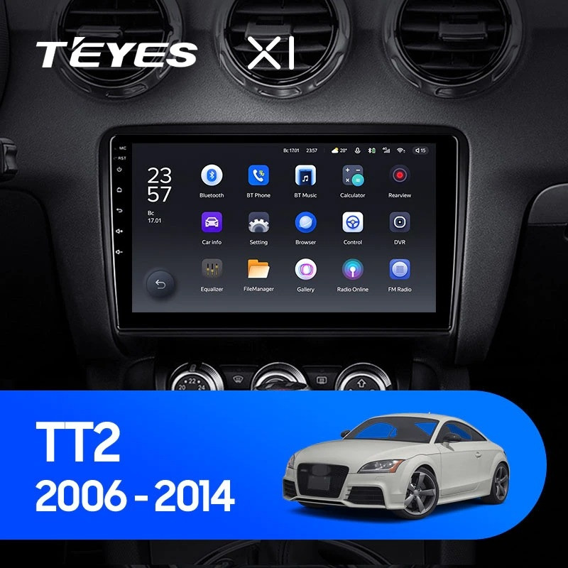 Штатная магнитола Teyes X1 4G 232 Audi TT 2 2006-2014 2610000₽