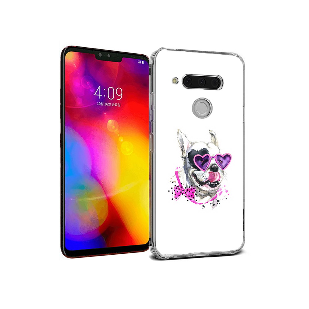 

Чехол MyPads Tocco для LG V40 ThinQ акварельный пёс (PT121590.74.218), Прозрачный, Tocco