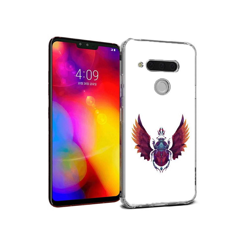 

Чехол MyPads Tocco для LG V40 ThinQ алмазный скоробей (PT121590.74.219), Прозрачный, Tocco