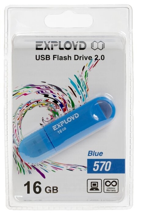 Флешка Exployd 16 ГБ (EXP16GB570Blue)
