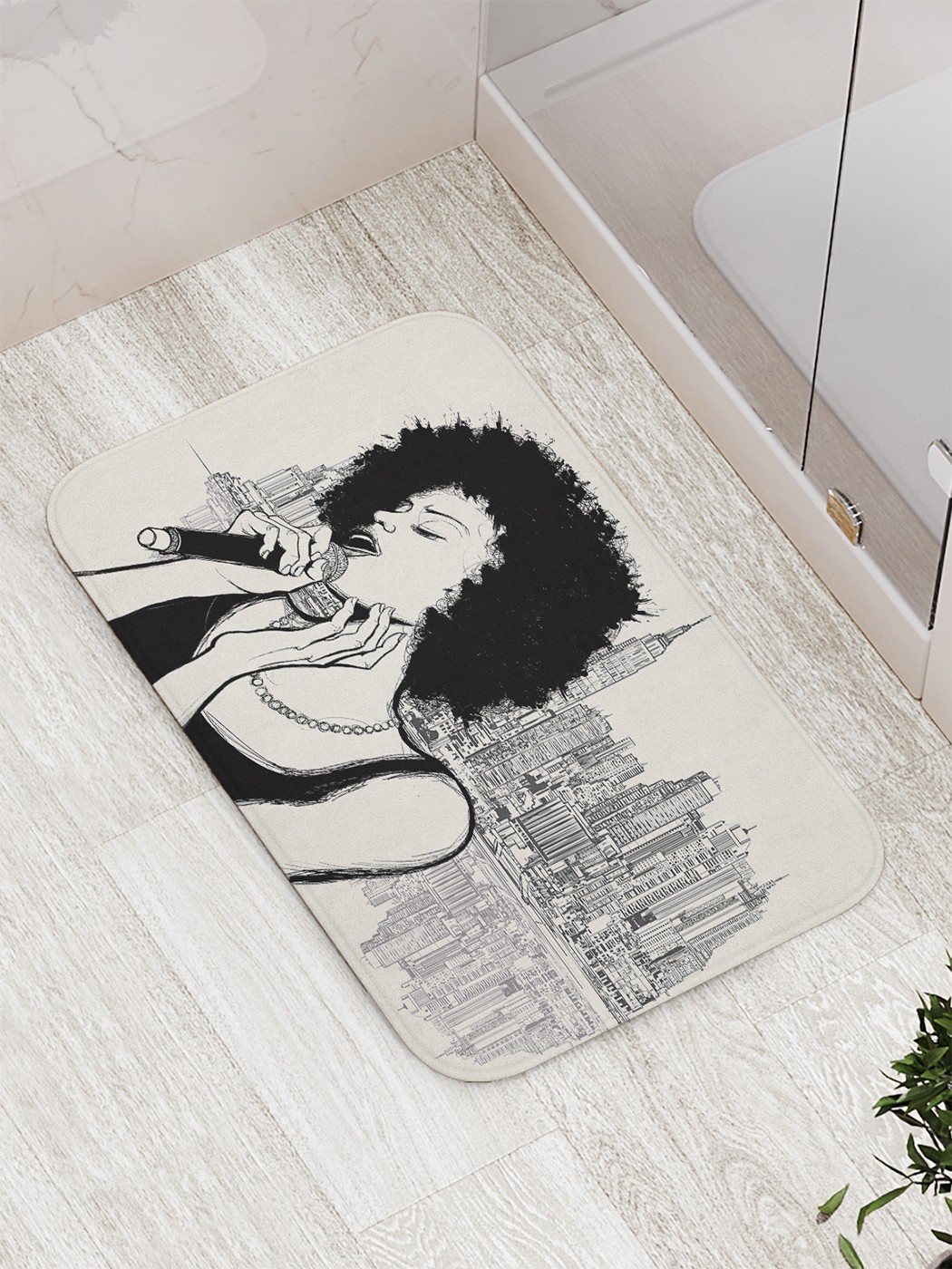 

bath_23265 Коврик противоскользящий для ванной, сауны, бассейна, 77х52 см