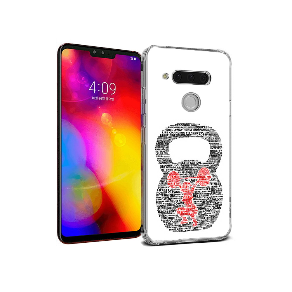 

Чехол MyPads Tocco для LG V40 ThinQ бодибилдинг гиря из слов (PT121590.74.232), Прозрачный, Tocco