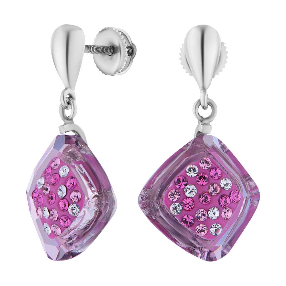 

Серьги из серебра с swarovski ЮВЕЛИР КАРАТ 0565CC, 0565CC