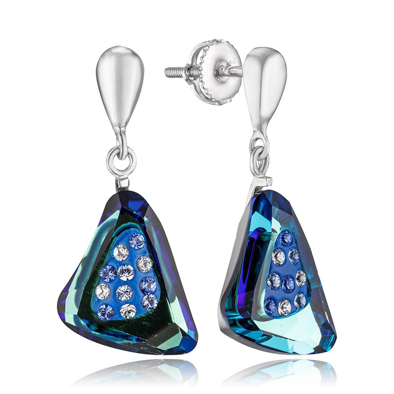 

Серьги из серебра с swarovski ЮВЕЛИР КАРАТ 0566CC, 0566CC