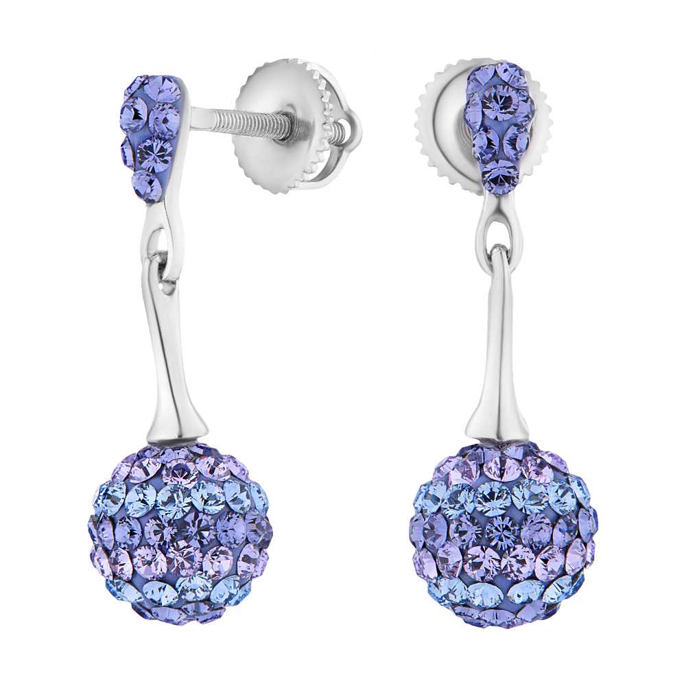 

Серьги из серебра с swarovski ЮВЕЛИР КАРАТ 0709C05007, 0709C05007