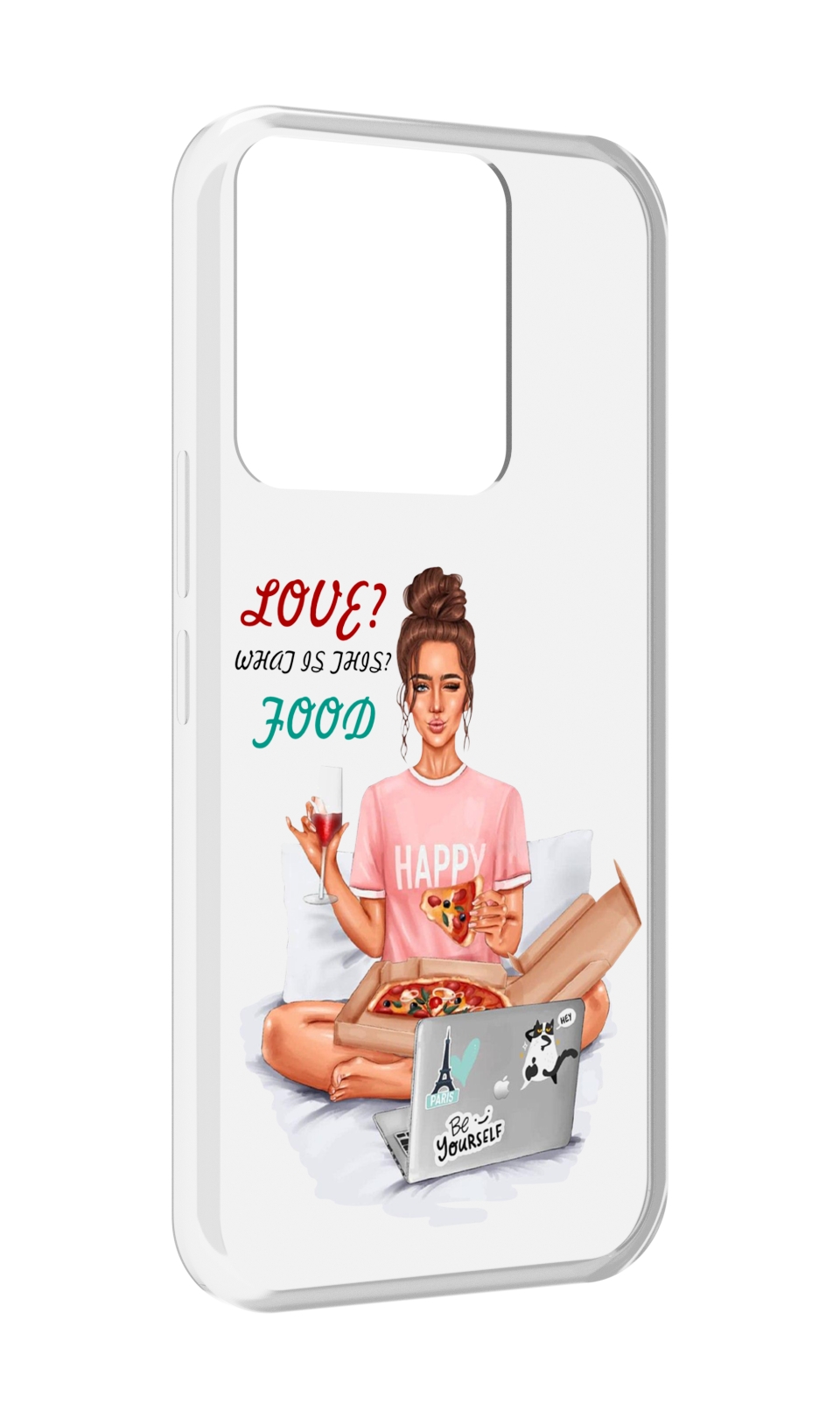 

Чехол MyPads девушка-с-ноутбуком женский для Tecno Spark Go 2022 / Tecno Spark 8C, Прозрачный, Tocco