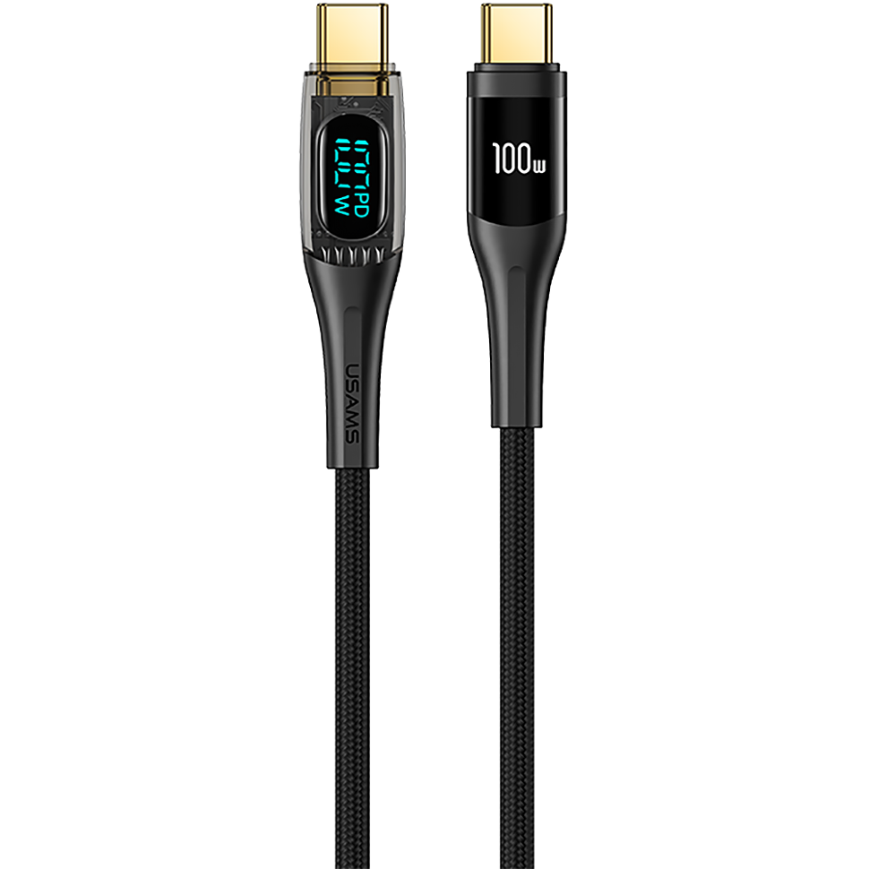 Кабель USB Type-C -USB Type-C Usams US-SJ590 1.2 м черный