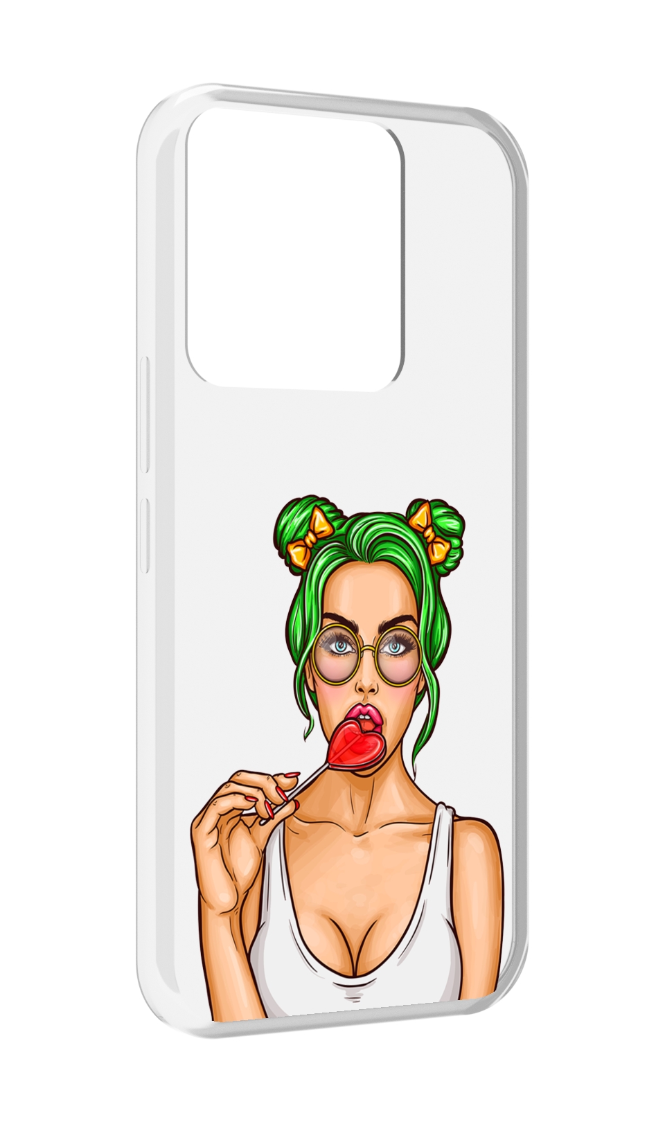 

Чехол MyPads девушка-с-чупачупсом-в-виде-сердца женский для Tecno Spark Go 2022, Прозрачный, Tocco