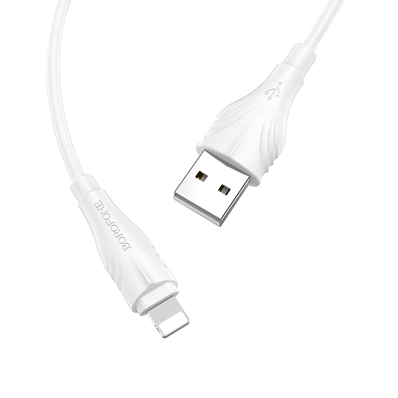 

Дата-кабель Borofone BX18 USB - Lightning 8-pin ПВХ 1.6A 2 м, White (повреждена упаковка)