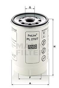 

Фильтр топливный MANN-FILTER PL270/7X, фильтр топливный PL270/7X