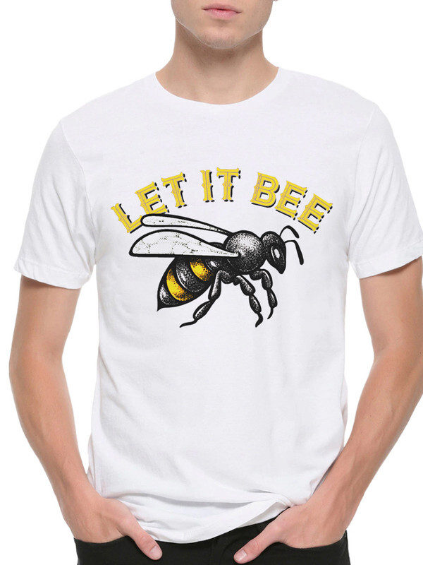 

Футболка мужская Dream Shirts Let It Bee белая M, Let It Bee