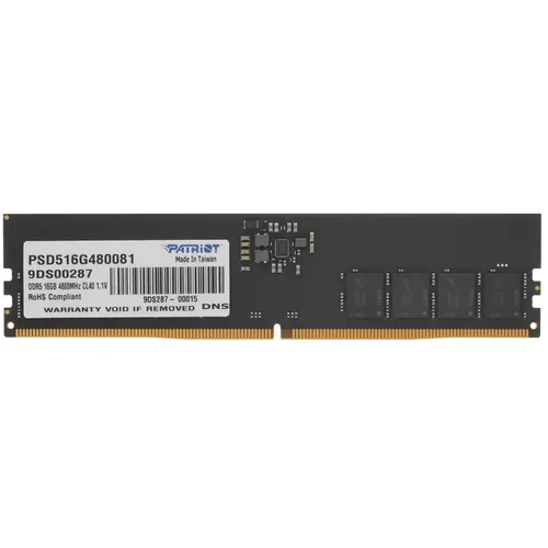 

Оперативная память PATRIOT (PSD516G480081), DDR5 1x16Gb, 4800MHz