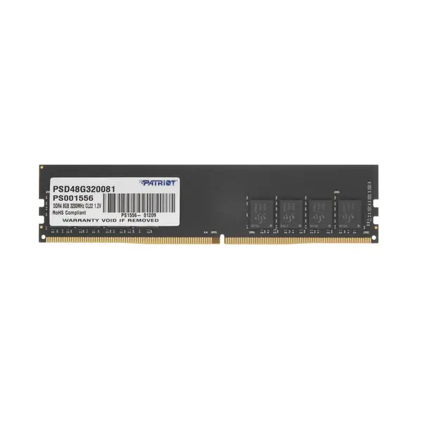 

Оперативная память PATRIOT (PSD48G320081), DDR4 1x8Gb, 3200MHz