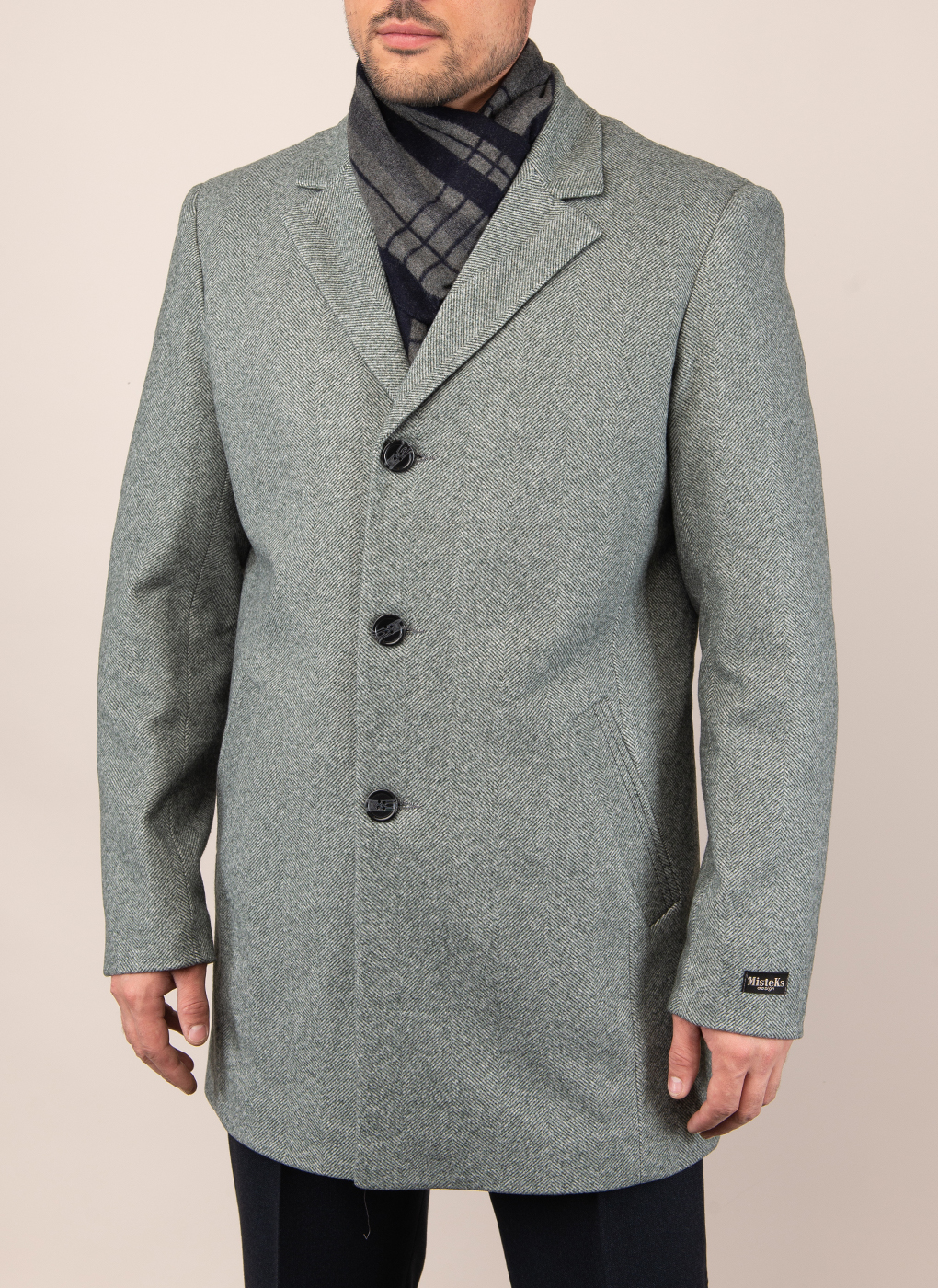 

Пальто мужское MISTEKS DESIGN 38569 серое 56 RU, 38569