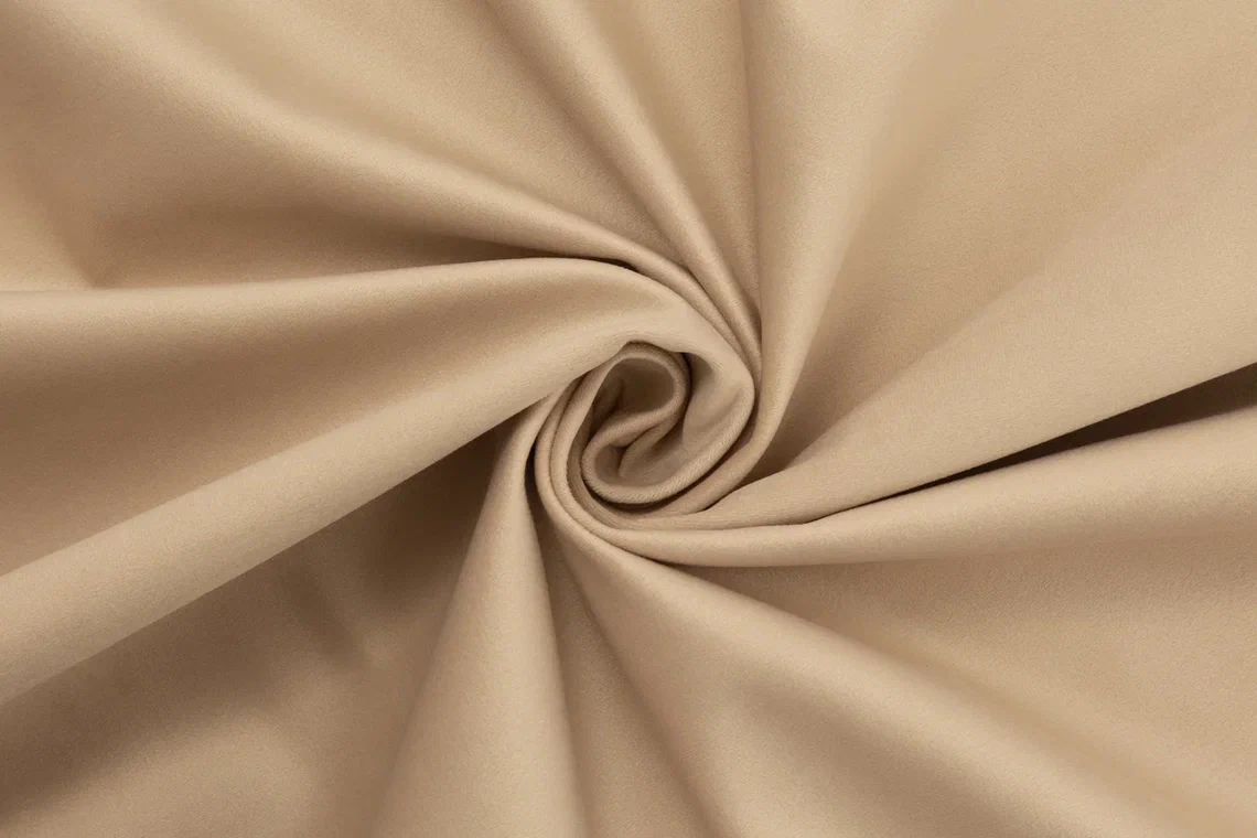 Ткань мебельная Велюр, Крокус, модель Порэдэс, светло-кремовый