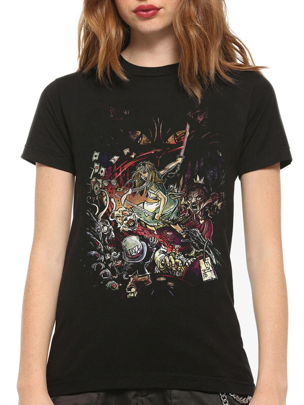 

Футболка женская DreamShirts Studio Алиса в Стране Чудес ALI-203469-1 черная M, Черный, Алиса в Стране Чудес ALI-203469-1