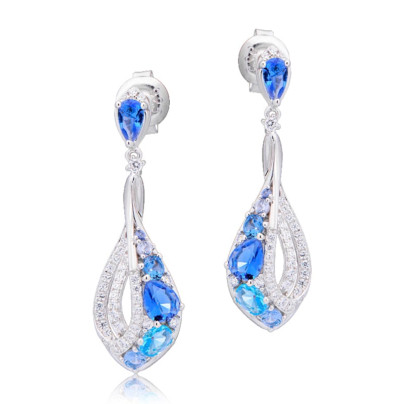 

Серьги из серебра ЮВЕЛИР КАРАТ со шпинелью и фианитами E307246MUL1, E307246MUL1