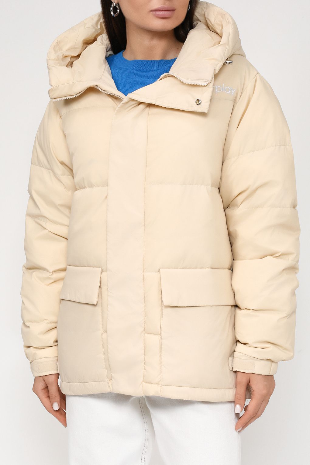

Пуховик женский COLORPLAY CP23089220 бежевый 44, CP23089220