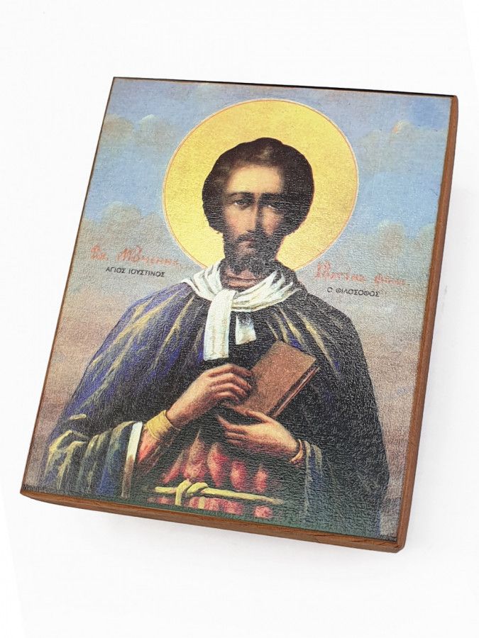 

Икона Иустин (Устин) Философ, под старину, 15х19 см