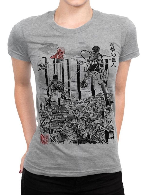 

Футболка женская DreamShirts Studio Аниме Атака Титанов AOT-08514g-1 серая XL, Серый, Аниме Атака Титанов AOT-08514g-1