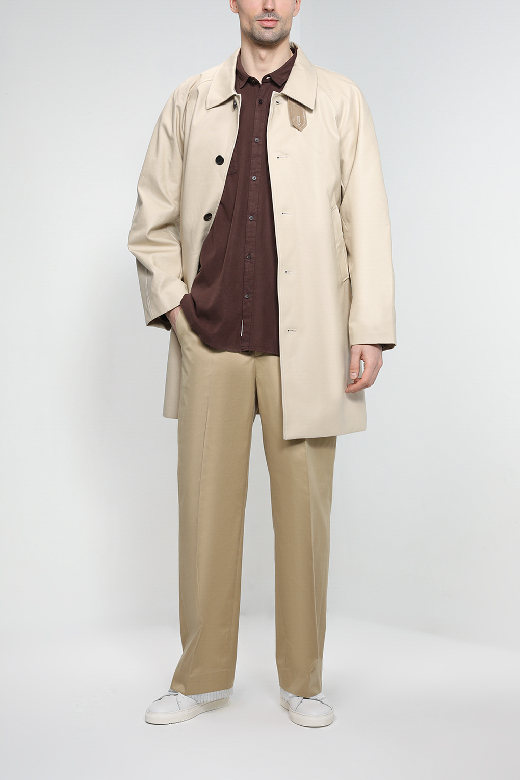 

Рубашка мужская Esprit Casual 022EE2F311 коричневая M, Коричневый, 022EE2F311