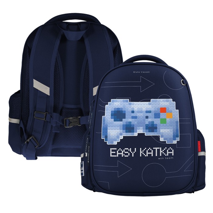 

Рюкзак каркасный, 38 х 30 х 20 см, Bruno Visconti 12-001, + пенал EASY KATKA